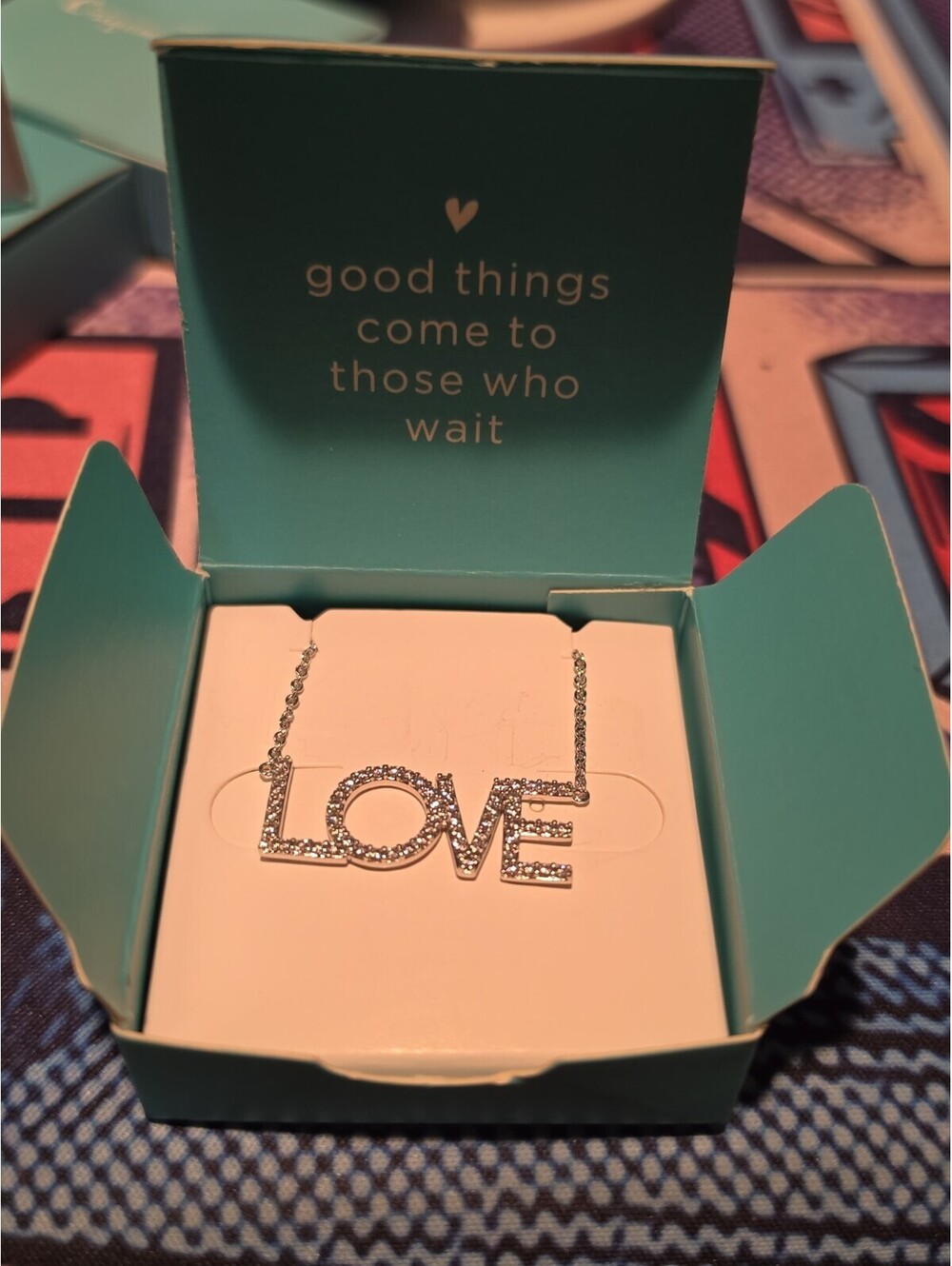 Origami Owl Silver "LOVE" CZ Necklace 16"-19" - NL1030